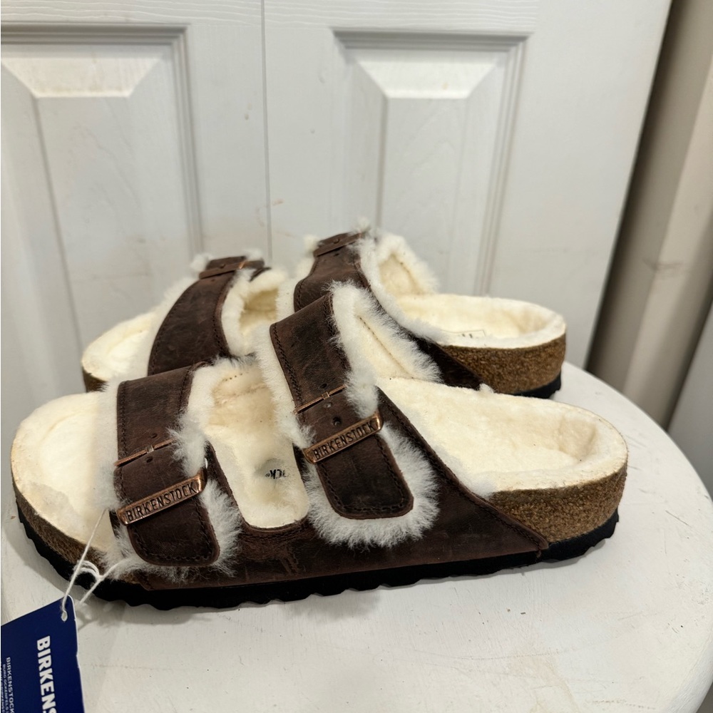 NEW Birkenstock Arizona Shearling Sandals